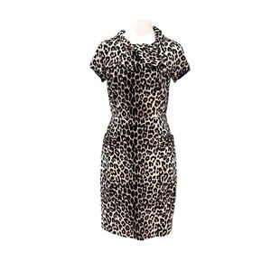 Etcetera Leopard Print Midi Dress